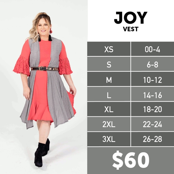 ✨️ Lularoe Joy Duster Vest. New! Size M. Sleeveless. - Picture 4 of 8